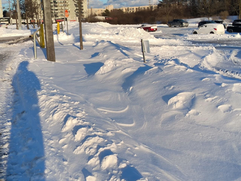 The crisp sound of footsteps crunching through the snow