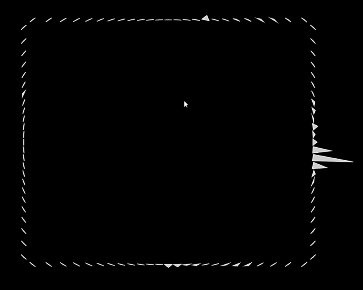 Square-Shaped Visualizer with Spikes